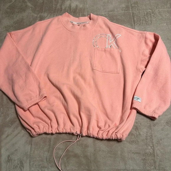 Calvin Klein Performance Sweatshirt Women’s Size 2X Adjustable Waist Pink - Picture 1 of 8